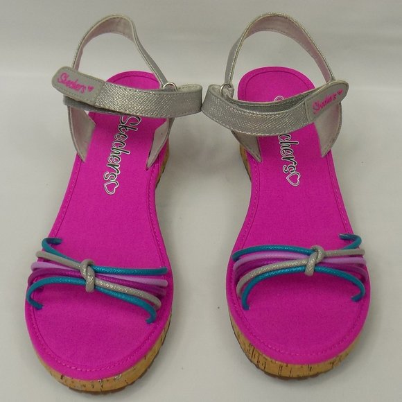 Skechers KIDS Tikis 86411L Silver/Multi Size 5 - Picture 6 of 12